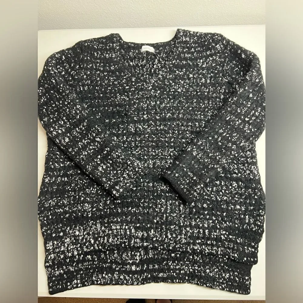 Calvin Klein Sweaters | CK V Neck Warm Sweater knit size M Black White